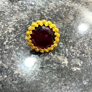 Coach large purple ring size 7-8 nwot